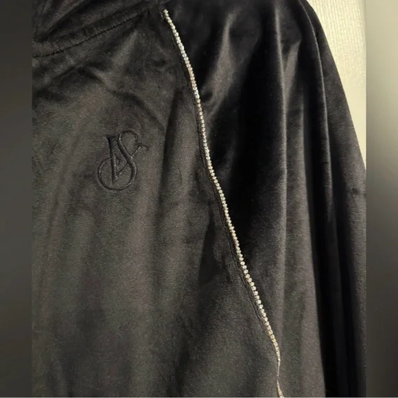 Victoria's Secret Black Velour Hoodie - Picture 2 of 2